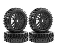 SONHWNGE 4 Ruedas de 115 mm 1/8 RC Todoterreno for Buggy, Llantas hexagonales de 17 mm for ARR-MA, Typhon, Redcat y Losi RC.(Schwarz)