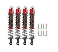 SONHWNGE Amortiguador Ajustable en Aceite de 52 mm a 120 mm for 1/10 RC Truggy Buggy Monster Trucks On Road Touring Drift Cars Piezas de actualización(4pcs 110mm Red)