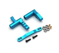 SONHWNGE For HNR H9802 H9803 E30 1/10 Control Remoto Coche Deportivo Plano Accesorios de actualización de Metal Piezas de componentes de dirección(Sky Blue)