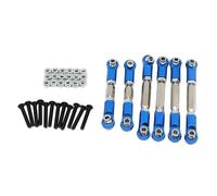 SONHWNGE Juego de 6 Barras de Acoplamiento de Metal Coche RC for ARR-ma for Granite, Alta Resistencia y Mejora la Estabilidad Todoterreno.(Blauw)