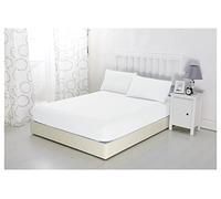 Sonia Moer Sábana Bajera de Microfibra cepillada súper Suave - Sábana Bajera hipoalergénica Que no Necesita Plancha con Fuerte Dobladillo elástico Blanco Único 90x190+30cm