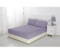 Sonia Moer Sábana Bajera de Microfibra cepillada súper Suave - Sábana Bajera hipoalergénica Que no Necesita Plancha con Fuerte Dobladillo elástico Lavanda Único 90x190+30cm