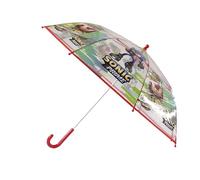 CYPBRANDS Sonic- Paraguas, Sombrilla infantil, Diámetro 48 cm, Manual, Transparente, Producto Oficial