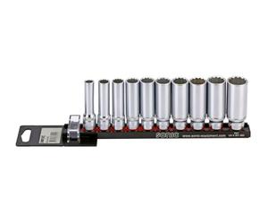 SONIC 201010 Flank Deep Socket, 3/8", 12 puntos, juego de 10