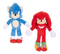 Sonic 3 Movie Plush Sonic & Knuckles Figuras de juguetes de peluche de 9 pulgadas-Sonic Oficial