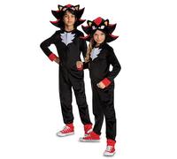 Sonic 3 Shadow - Mono oficial de Sonic The Hedgehog de Disguise para niños, con capucha de tela suave con púas tridimensionales y orejas, unisex, para niños de 10 a 12 años