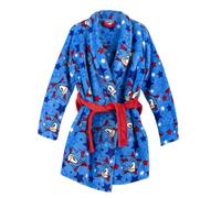Sonic Batín Infantil Color Azul y Rojo - Talla 12 Años - Bata Larga Fabricada con Poliéster Coral Fleece 100% - Incluye Cinturón para Atar - Producto Original Diseñado en España