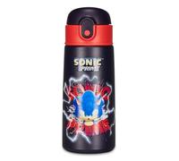 Sonic - Botella térmica para niños, con pajita, 460 ml, sin BPA, para guardería, escuela primaria, de acero inoxidable, mantenimiento de temperatura hasta 24 h