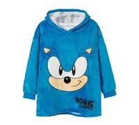 Sonic Boys' Blue Fleece Hooded Blanket | Prepárate para Correr con Sonic | Esta Sudadera Azul para Niños es Perfecta para Mantenerte Cálido, Cómodo y Aventurero en Días Frescos y Noches Acogedoras.