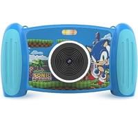 Sonic - Cámara interactiva para niños, cámara digital todo en uno recargable de 1080p para fotos y videos con pantalla de 2 pulgadas, zoom 4x con 5 filtros divertidos, 4 juegos geniales con tarjeta