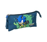 Sonic Cerdá Estuche Portatodo Triple Prime Run Azul 78737
