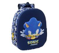 SONIC CITY - Mochila Escolar, con Diseño 3D, Adaptable a Carro, Ideal para Niños de Diferentes Edades, Cómoda y Versátil, Calidad y Resistencia, 27x10x33 cm