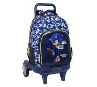 SONIC CITY - Mochila Grande con Ruedas, Compact Evolución, Extraíble, Ideal para Niños de Diferentes Edades, Cómoda y Versátil, Calidad y Resistencia, 33x22x45 cm