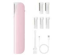 Sonic Dermaplane - Maquinilla de afeitar para mujer, exfoliación facial 2 en 1 y eliminación de pelusas de melocotón sin dolor, recargable con 3 velocidades y 6 cuchillas de repuesto para una piel