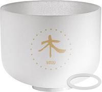 Sonic Energy Cuenco de cristal TCM de 10 pulgadas, elemento de madera, 324 Hz, para meditación, terapia y trabajo Qi, incluye anillo de silicona (TCMCSB10-WD)