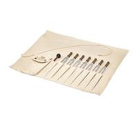 Sonic Energy TCM Therapie - Juego de diapasones de terapia (7 piezas, para terapia, fonoforesis, trabajo Qi, incluye funda, bazo (TTF-TCM-SET-R)