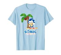 Sonic & Friends - Sonic 001 Camiseta, Hombre, Azul Bebé, XXL