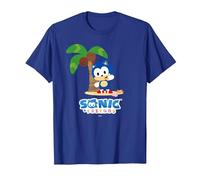 Sonic & Friends - Sonic 001 Camiseta, Hombre, Azul Real, 3XL