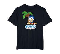 Sonic & Friends - Sonic 001 Camiseta, Hombre Tallas Grandes, Negro, 3X Alto