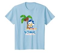 Sonic & Friends - Sonic 001 Camiseta, Niños, Azul Bebé, 2 años