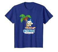 Sonic & Friends - Sonic 001 Camiseta, Niños, Azul Real, 3 años