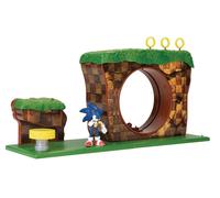 Sonic - Playset Sonic la Colina Verde - Juguete con 10 Piezas y Mecanismos Interactivos para Aumentar la Diversión - Juguete para Niños 3 Años +