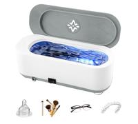 Sonic - Limpiador de joyas portátil ultrasónico con luz azul, 500 ml, 47 kHz, limpiador profesional de gafas, recargable por USB, para limpiar anillos de joyería de oro, plata, dentaduras