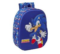SONIC - Mochila Escolar, con Diseño 3D de Diferentes Edades, 27x10x33 cm
