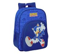 SONIC - Mochila Escolar Infantil Animada, Mochila Niño, Mochila Infantil, Adaptable a Carro, Ideal para Niños en Edad Escolar, Cómoda y Versátil, Calidad y Resistencia, 26x11x34 cm