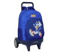 SONIC - Mochila Grande con Ruedas, Compact Evolución, Extraíble, Ideal para Niños de Diferentes Edades, Cómoda y Versátil, Calidad y Resistencia, 33x22x45 cm