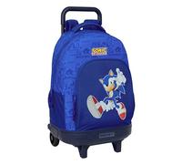 Sonic - Mochila Grande con Ruedas, Compacta, Extraíble, Ideal para Niños de Diferentes Edades, Cómoda y Versátil, Calidad y Resistencia, 33x22x45 cm
