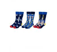 Sonic Pack de 3 Calcetines diseño Talla 35-41 Cómodos y Suaves - Pack Calcetines 3 Piezas Estilo Único y Licencia Oficial
