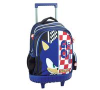 Sonic Prime Grande Mochila Con Ruedas Trolley 30 Litros Niños Escuela Primaria