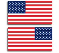 Sonic Print Calcomanía reflectante de la bandera de Estados Unidos hacia adelante e invertida, 6-4-2 paquetes de estrellas patrióticas y rayas, banderas hechas en Estados Unidos, soporte para coche,