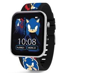 SONIC Sega The Hedgehog SNC4488MARG - Reloj inteligente con correa impresa negra