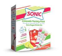 Sonic Singles To Go - Paquete variado de limonada Watertok, mezcla de bebida en polvo, contiene 3 sabores, limada, lima de cereza, lima de fresa, 1 caja (30 porciones)