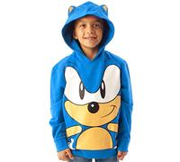 Sonic The Erizo Hoodie Personaje 3D Orejas de niño Jinetes con Capucha, Azul, 4-5 Años