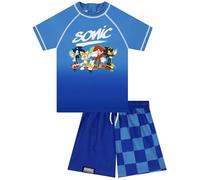 Sonic The Hedgehog Bañador Niño, Bañador Natacion Niño De Dos Piezas, Top y Shorts De Natación Niños 12-13 Años