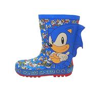 Sonic The Hedgehog Botas de lluvia de goma azul para niños