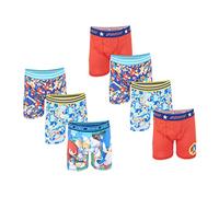 Sonic The Hedgehog Calzoncillos Tipo bóxer para niños, Disponibles en Diferentes Estampados y tamaños de Paquete, 4, 6, 8, 10 y 12, Paquete de 7 Calzoncillos Tipo bóxer atléticos, 8