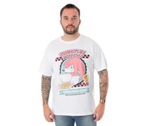 Sonic The Hedgehog Camiseta Blanca de Manga Corta para Hombre | Diseño de pizzería Knuckles | Da rienda Suelta al Sabor con Knuckles | Sonic Merch Oficial | tee para entusiastas de los Juegos