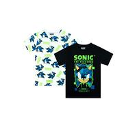 Sonic The Hedgehog Camiseta | Camisetas Niño Paquete de 2 | Tshirt Gamer para Niños Multicolor 6-7 años