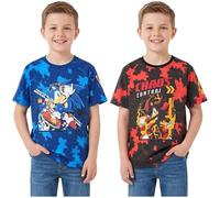 Sonic The Hedgehog Camiseta Niño Manga Corta, 2 Pack, 5-12 Años, 100% Algodón, Camisetas Chico Ropa de Verano, Regalos para Niños (11-12 Años, Azul/Multi Sonic, 2 Paquete)