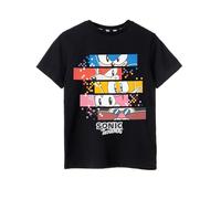 Sonic The Hedgehog Camiseta para niños | Camiseta gráfica de Jugador de Personajes de píxeles | Logotipo clásico de Sonic Knuckles Tails Amy Dr. Eggman | Game Top Merchandise Apparel Regalo