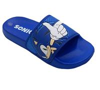 Sonic The Hedgehog Chanclas de piscina para niñas o ninos, sandalias de playa, Talla 1 UK, 33 EU