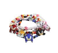 Sonic The Hedgehog Characters - Juego de pulseras elásticas con cuentas de 5 piezas