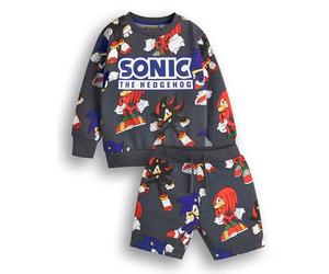 Sonic The Hedgehog Conjunto de sudadera y pantalones cortos para niños | Suéter con estampado gráfico y pantalones a juego para niños | Conjunto de ropa de Shadow Knuckles para jugadores