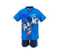 Sonic The Hedgehog Conjunto de verano para niños, camiseta y pantalones cortos - Conjunto de ropa para niños de 4 a 12 años Outfit verano Gráficos Sonic, 10125 Azul, 10 anni