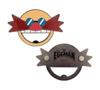 Sonic the Hedgehog Dr. Eggman - Abridor magnético de botellas de metal coleccionable con licencia oficial con cara icónica de Eggman, 70 x 106 mm