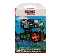Sonic the Hedgehog Dr. Eggman Egg Mobile Chained Pin Badge - Edición limitada 5000 - Coleccionables numerados individualmente